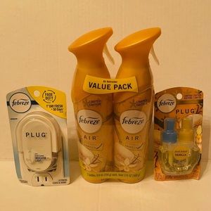 Febreeze Limited Edition Air Freshener, Refill, & Plug (Fresh Baked Vanilla)
